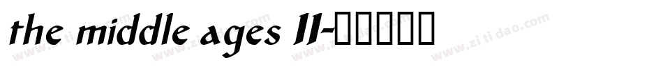 the middle ages II字体转换